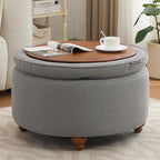 30Inch Round Storage Ottoman - Image 7