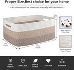Large Storage Basket for Organizing, Woven Rope Basket for Shelves, Closet - Image 2