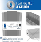 Shelf Liners for Wire Shelf System: Set of 5 in Graphite: 24 x 60 inch: Plastic - Image 3