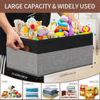 3 Pack Large Capacity Storage Bins Closet Organizer - Image 3
