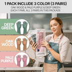 MAMISON 3 Pairs Colorful Reusable Waterproof Household Dishwashing Cleaning - Image 2