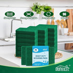HOMEXCEL Heavy Duty Scouring Pad, 96 Pack Green Scrubbing Pads, Dish Scrubber - Image 5