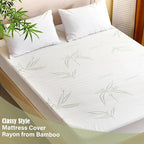 Queen Mattress Protector Waterproof Mattress Pad Washable Bamboo Rayon Mattress - Image 5