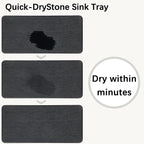 2 Pcs Water Absorbing Stone Trays, Kitchen/Bathroom Sink Soap Dish, Diatomite - Image 6
