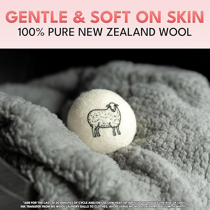 Lavender Scented Wool Dryer Balls – 6 XL Pack – Natural Fabric Softener - Image 7