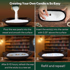 LILY LADUE Candle Refill Kit - 2Lb/32Oz Pearled Candles Sand and Wicks and - Image 3