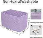 Cotton Rope storage Basket Bins Woven Basket - Image 2