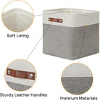 DULLEMELO 13 inch Fabric Storage Cubes 4 Pack Foldable Baskets/Bins - Image 3