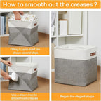 DULLEMELO 13 inch Fabric Storage Cubes 4 Pack Foldable Baskets/Bins - Image 5