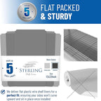 Shelf Liners for Wire Shelf System: Set of 5 in Graphite: 12 x 22 inch: Plastic - Image 3