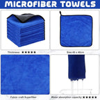 Tallew 50 Pcs Microfiber Towels 16 Inch x 16 Inch Microfiber Cloth Car Drying - Image 2