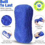12 Pack Microfiber Car Wash Sponge 9" x 4.3" Large Sponges Two-Sided - Image 3