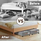 Under Bed Storage with Wheels, XXL 65L Under the bed storage Organizer Bins - Image 8