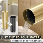 Gold Toilet Brush and Holder Set - Image 8