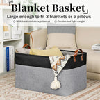DULLEMELO Extra Large Storage Basket 22X15, 70L Foldable Fabric Toys Baskets - Image 5