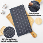 Homaxy 100% Cotton Terry Kitchen Towels, Checkered Designed, Soft and Super - Image 7