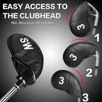 Amy Sport Golf Iron Head Covers Value 12 Pcs Set Thick Synthetic Leather - Image 4