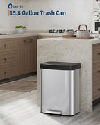 Garvee 16 Gallon / 60 Liter Stainless Steel Trash Can - Image 2