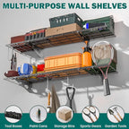 EVERHANGER Garage Wall Shelves, 12 X 48 Inch Wall Mounted Storage Shelves - Image 6