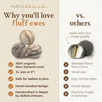 Fluff Ewes Wool Dryer Balls 3 Pack Premium New Zealand Wool Laundry Balls - Image 4