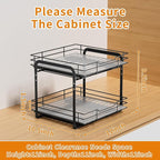 RCHYFEED Spice Organization for Cabinet, 2 Tier Pull out Spice Rack Organizer - Image 6