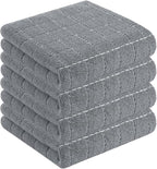 Homaxy 100% Cotton Terry Kitchen Towels, Checkered Designed, Soft and Super by Homaxy