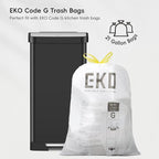 EKO Hudson Matte Stainless Steel 75 Liter/20 Gallon Large Kitchen Trash Can - Image 2