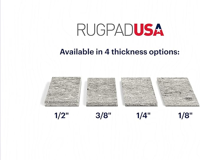 RUGPADUSA - Dual Surface - 8'x11' - 1/2" Thick - Felt + Rubber - Non-Slip - Image 9
