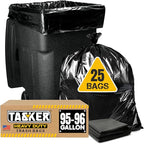 95-96 Gallon Trash Bags Heavy Duty Extra Large Trash Bags, 90 Gallon, 95 Gallon by Tasker