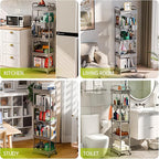 5 Tier Rolling Cart Organizer, Bathroom Cart Organizers - Image 6