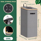 Recycling Bin for Kitchen 26 Gallon 100L Recycle Bin - Image 2