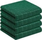 Homaxy 100% Cotton Terry Kitchen Towels, Checkered Designed, Soft and Super by Homaxy