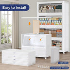 200GAL Storage Bins with Lid and Wheels, Stackable Closet Organizers and - Image 5
