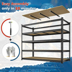 59.8"W Garage Shelving 72"H Storage Shelves 2750LBS Metal Shelving Heavy Duty - Image 7
