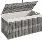 HOOBRO Storage Basket with Lid, 52.8 Gallon Wicker Basket, Handwoven Blanket by HOOBRO