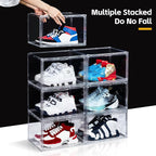 NYZE 12 Pack Acrylic Shoe Boxes Side Open, Shoe Storage Organizer - Image 5