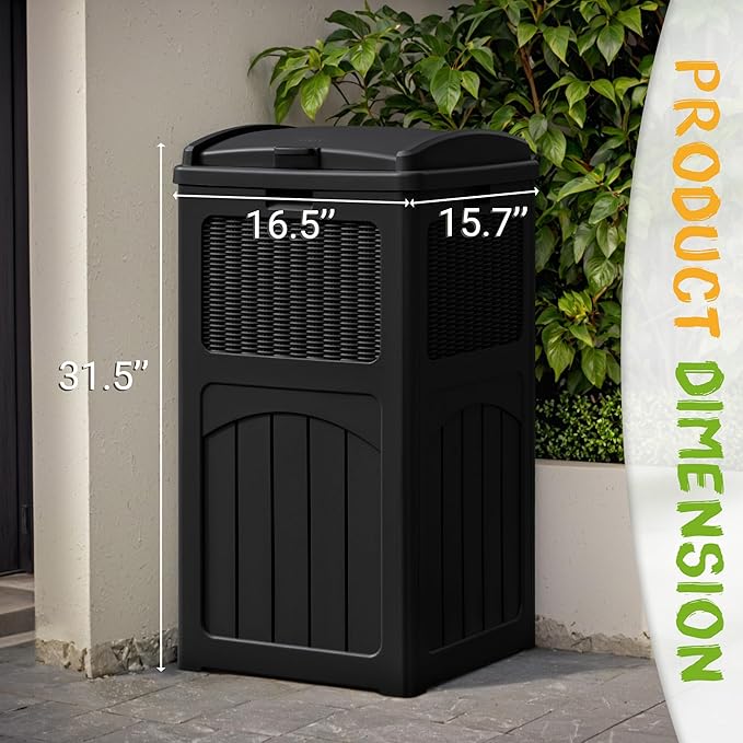 YESHOMY 2 Pack Outdoor Trash Can - Image 7