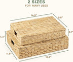 Set of 2 Wicker Baskets with Lid - Image 6