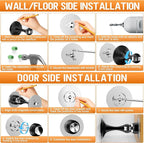 Crosize Magnetic Door Stoppers 2 Pack, Stainless Steel Door Catch - Image 6