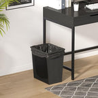 Piskyet Black Office Trash Can for Near Desk, 7 Gallon Unique Wood Bedroom - Image 3