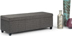 SIMPLIHOME Avalon 48 inch Wide Contemporary Rectangle Storage Ottoman Bench in - Image 4