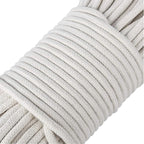 164 Feet 1/4 Inch White Natural Cotton Rope, Cotton Clothesline Rope, - Image 4