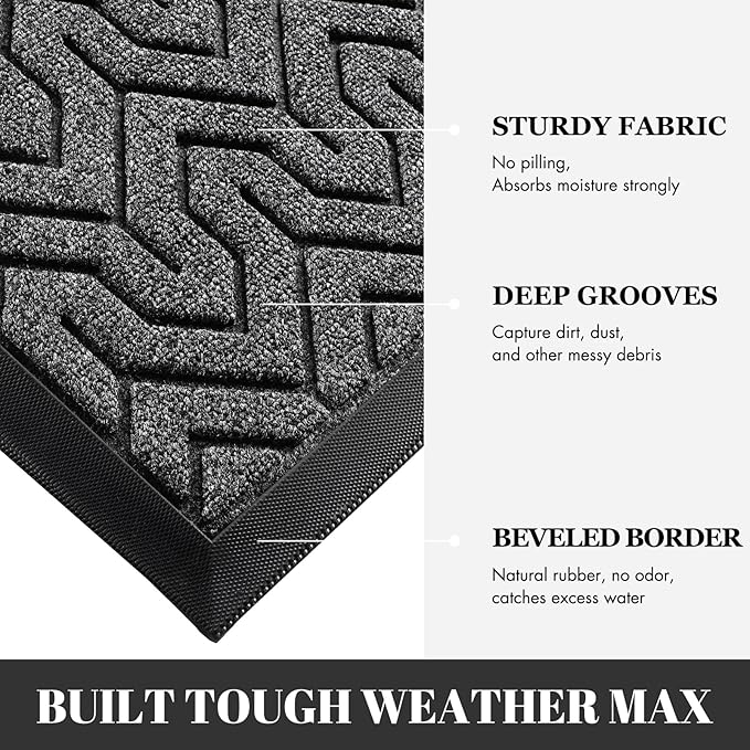 Yimobra Extra Large Door Mat Outside Entrance 60x32, Waterproof Heavy Duty - Image 4