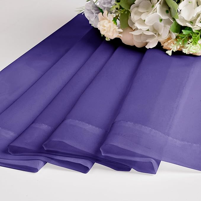 Chyhomenyc Sheer Curtains 63 Inch Length 2 Panels, Light Filtering Rod Pocket - Image 7