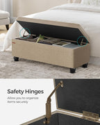 SONGMICS Storage Ottoman, Storage Bench, Tufted Entryway Bedroom Bench - Image 7