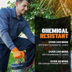 Herkules Grip Heavy Duty 8Mil Orange Nitrile Gloves, 3D Raised Diamond - Image 5