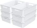 Simple Houseware Plastic Stackable Storage Basket Pantry Organizer, 6 Pack by SimpleHouseware