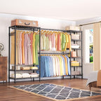 Expandable Heavy Duty Garment Rack Clothes Rack, Large Metal Closet Organizer - Image 3