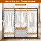 IRONCK Garment Racks with Shelves 4 Drawers and 8 Hooks Heavy Duty Closet - Image 4