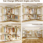 ONBRILL L4 Wall Mounted Industrial Pipe Clothing Rack, Closet Organizer System - Image 5
